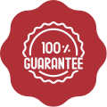 100% guarantee